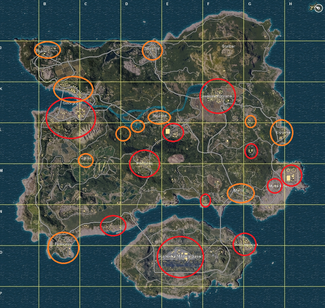 The Best Pubg Drop Points And Loot Locations