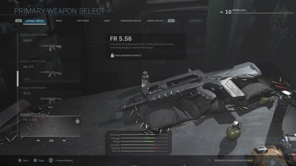 All Weapons In Call Of Duty Modern Warfare Beta Dot Esports