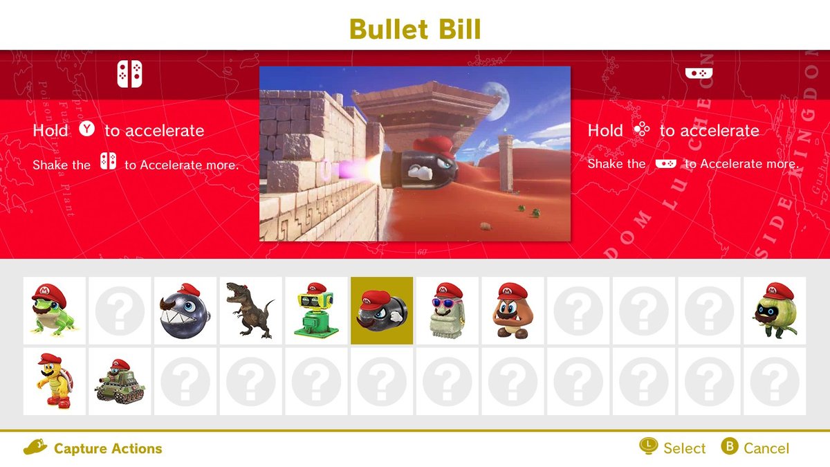 mario odyssey how the controls are on pc
