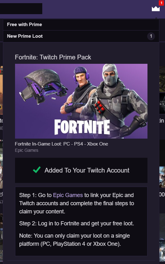 Fortnite' Twitch Prime Loot Live - What You Get & How to Get It