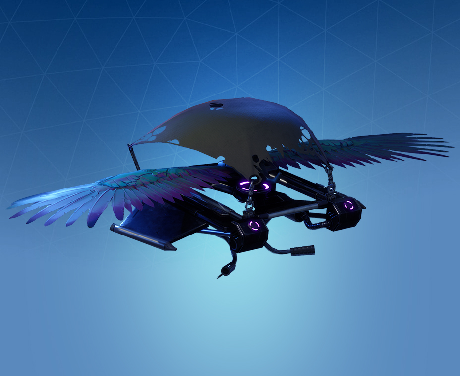 feathered flyer - fortnite rarest gliders