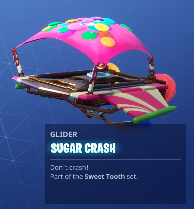 Check Out All The New Pickaxes And Gliders Found In Fortnite S - sugar crash tier 15