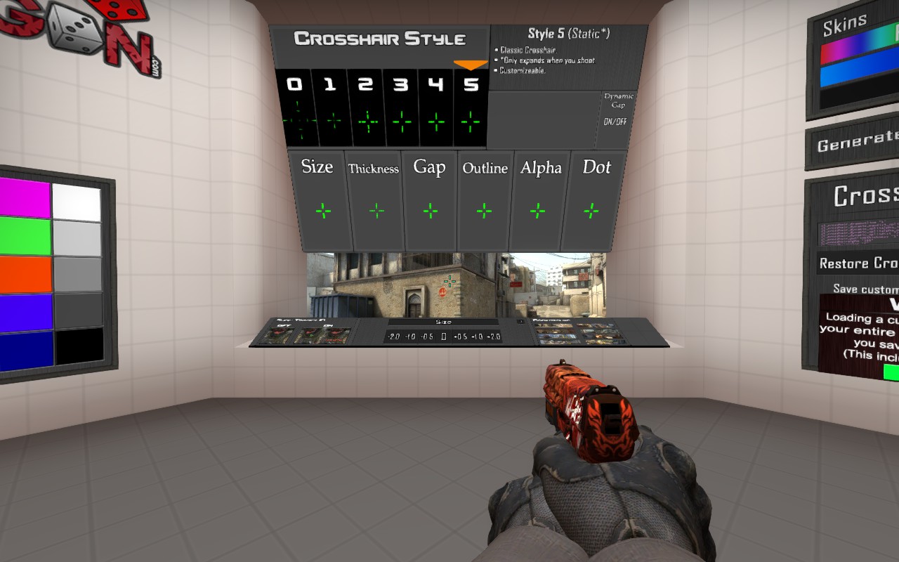 red dot crosshair cs go