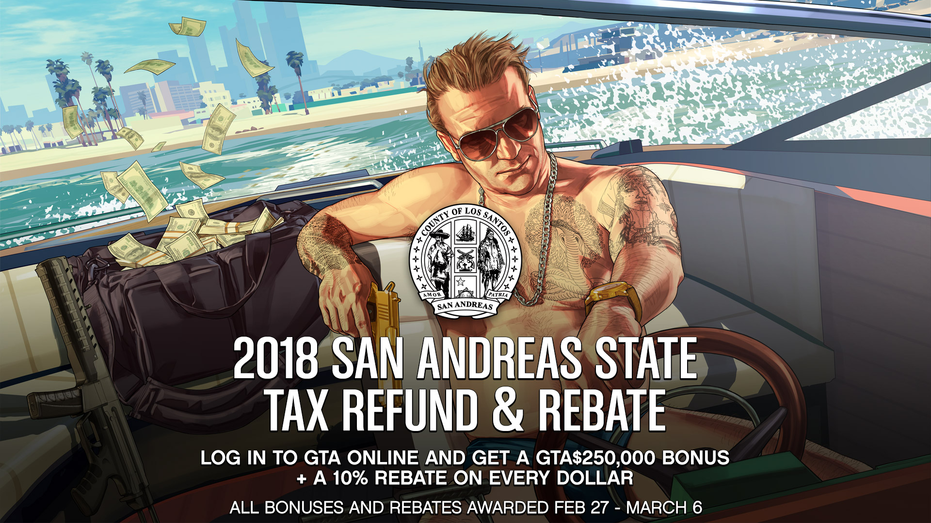 You Can Soon Get A 250 000 tax Refund In GTA Online Just For Logging 