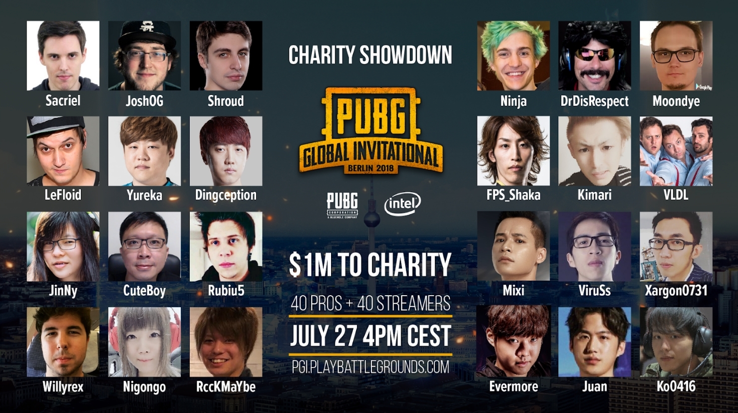 Ninja And Shroud Among Participants In 1 Million Pubg Charity Showdown Next Week Dot Esports
