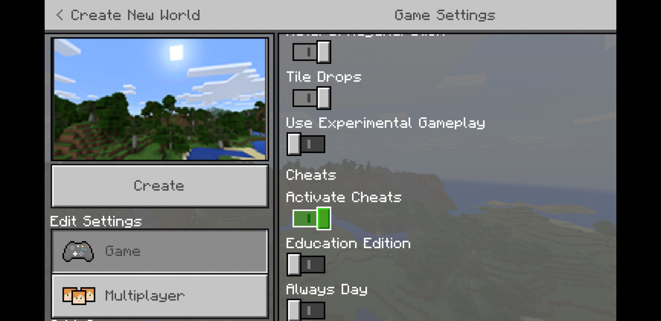 multiplayer minecraft pe creative inventory mod