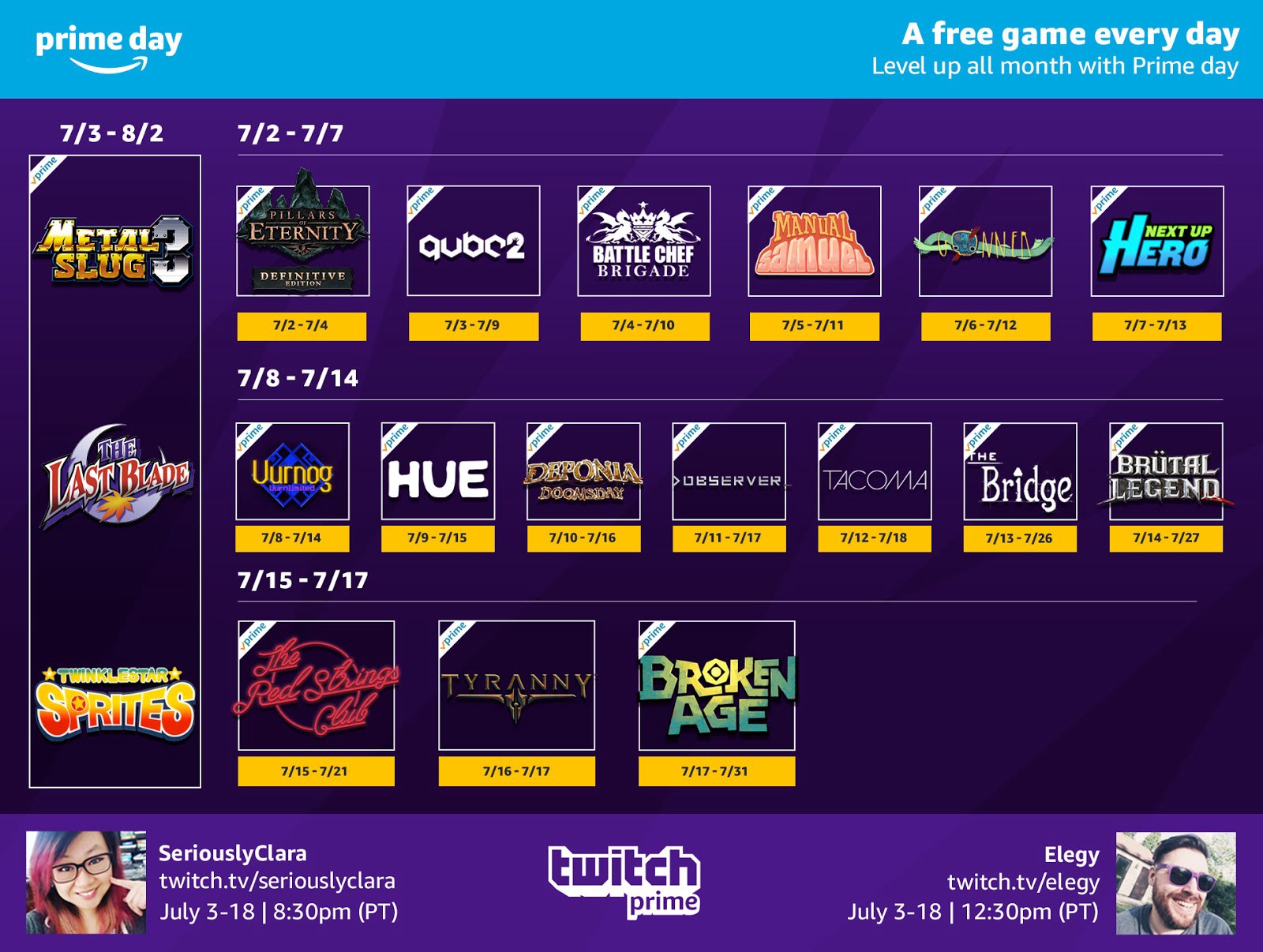 Twitch раздает тонну бесплатных игр в Prime Day – Gamepur