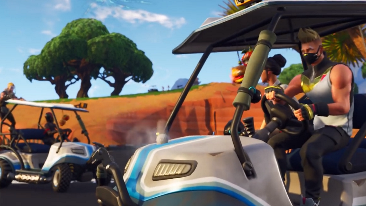 everything you need to know about fortnite battle royale s all terrain kart skins - fortnite golf cart png