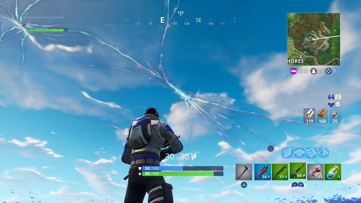 the cracks in the sky could be the key to future map changes in fortnite battle royale - fortnite map key