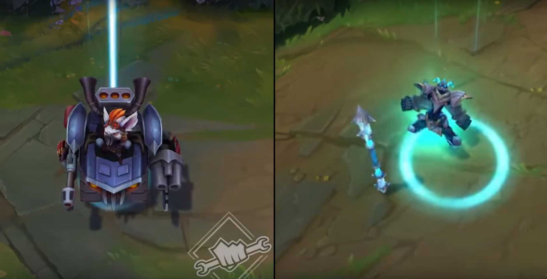 Lancer Stratus Wukong and Badlands Rumble skins previewed on the PBE