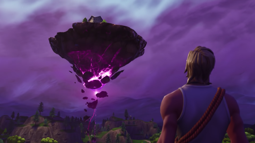 fortnite cube watch the loot lake island is now floating - floating island fortnite