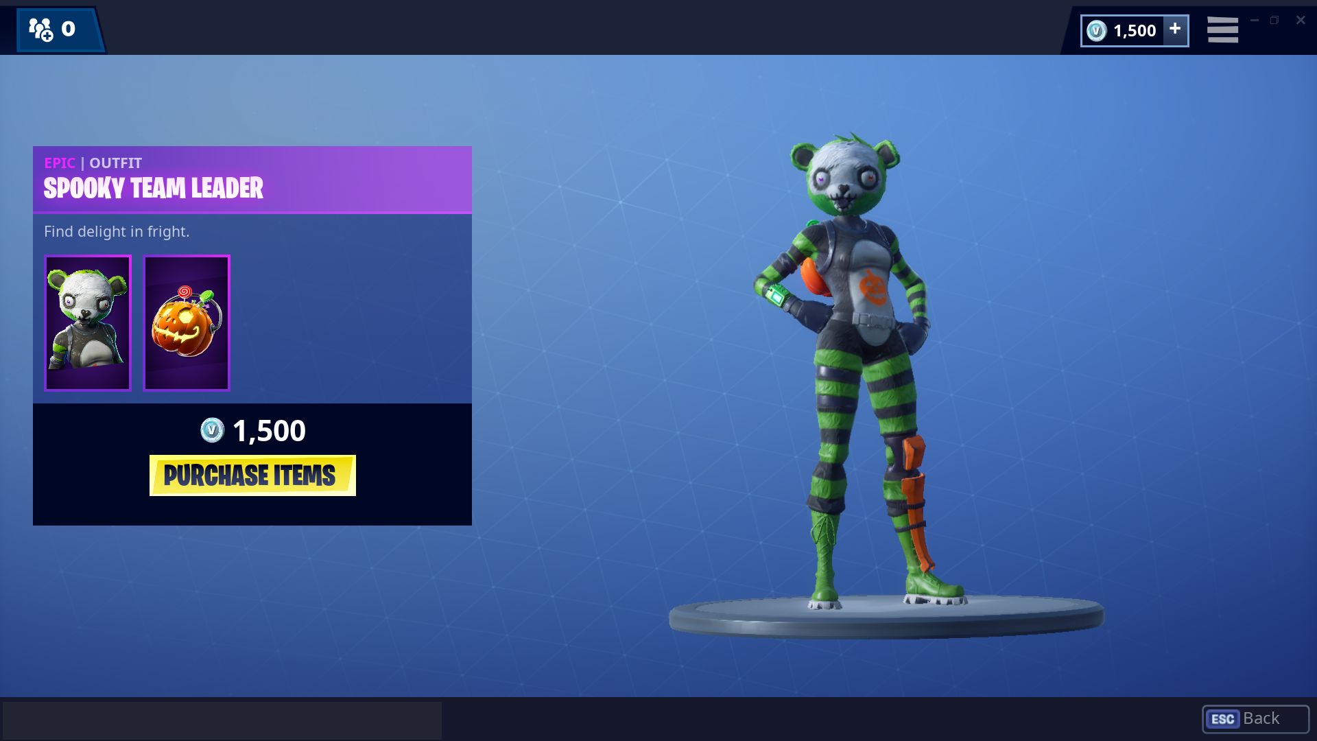 spooky team leader is the best new skin on fortnite battle royale - new items coming soon fortnite