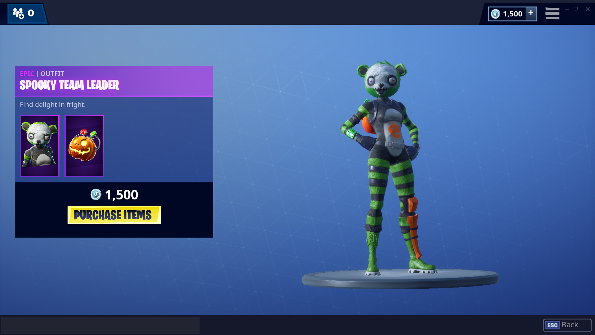 spooky team leader is the best new skin on fortnite battle royale - skins de 1500 fortnite