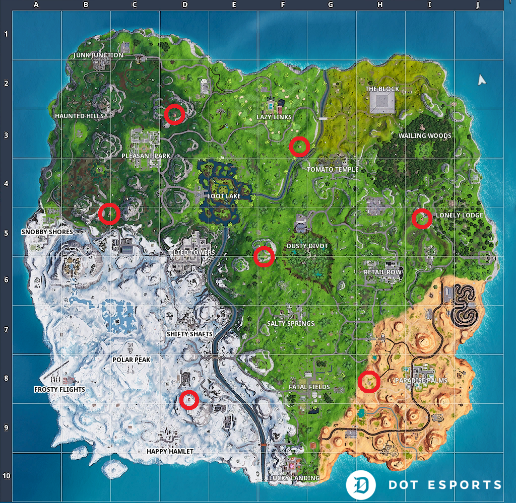 snowmando outposts fortnite locations