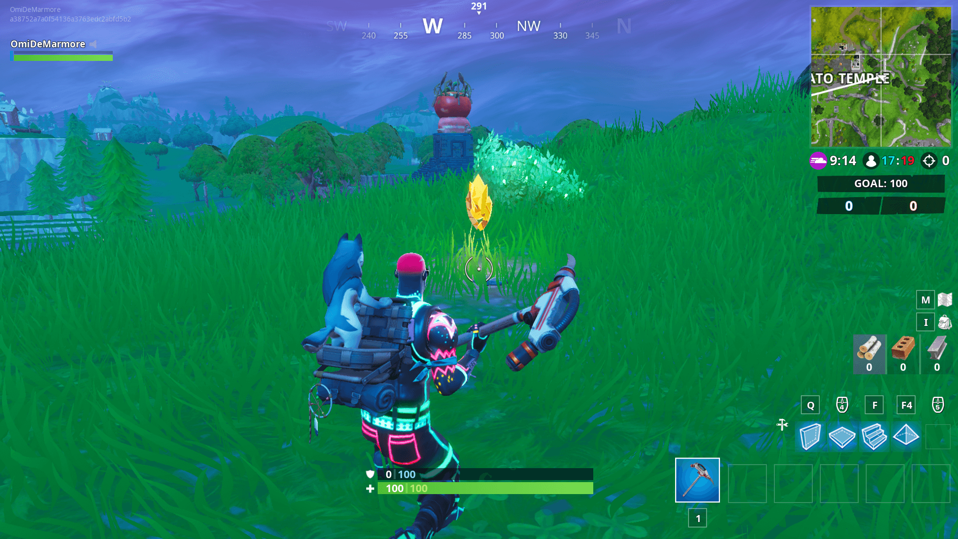 where to search between a giant rock man a crowned tomato and an encircled tree for fortnite s season 7 week 5 challenge - fortnite search between a giant rock man a crowned tomato and an encircled tree