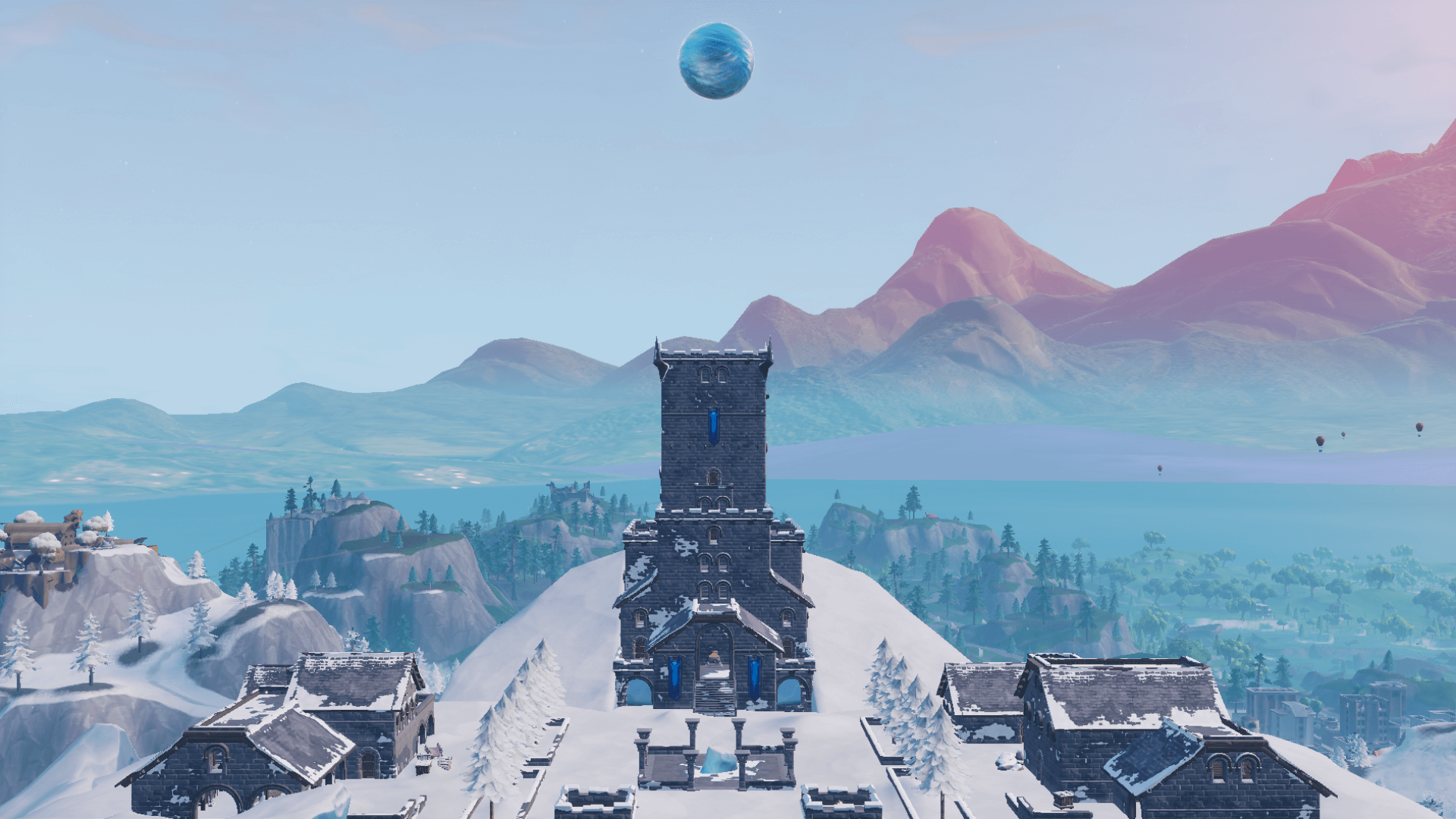 a giant ice sphere is now floating over polar peak in fortnite - fortnite ufo event