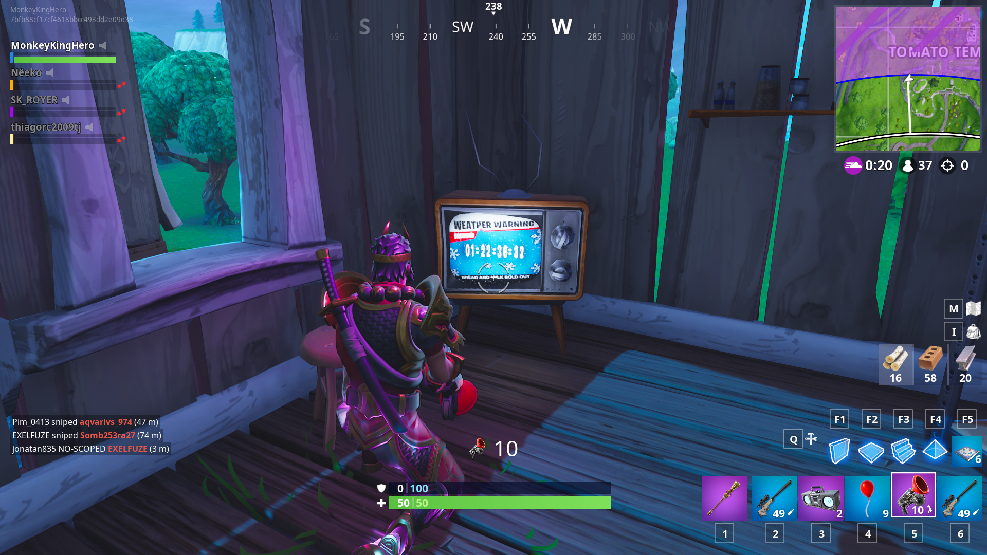 fortnite tvs now have a countdown for a potential winter storm - fortnite cube event timer