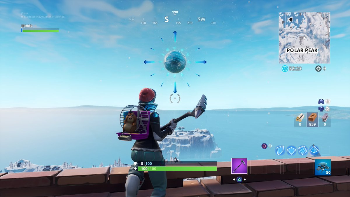 a clock has appeared around the ice sphere in fortnite - fortnite sphere event