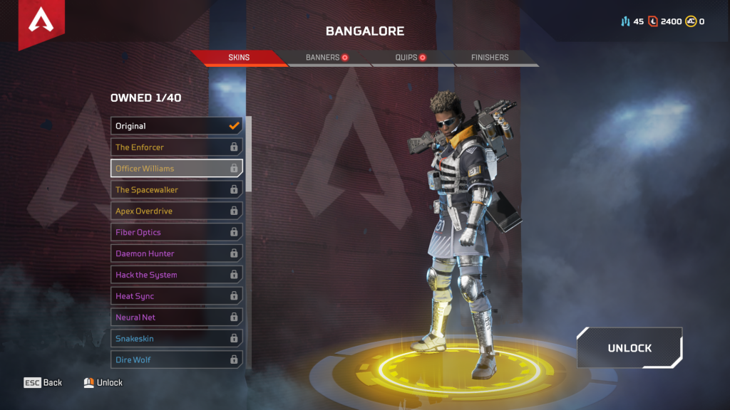 Here Is Every Apex Legends Legendary Skin So Far 