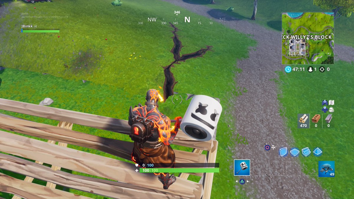 sixth fortnite earthquake creates a crack near the block - fortnite the block