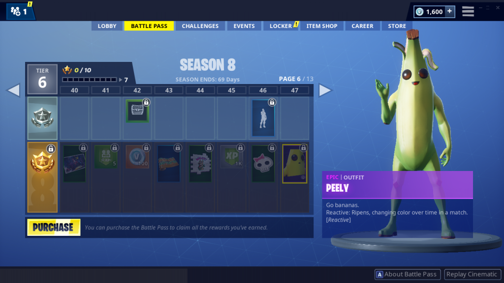 Fortnite All Season 8 Battle Pass Skins Dot Esports - peely