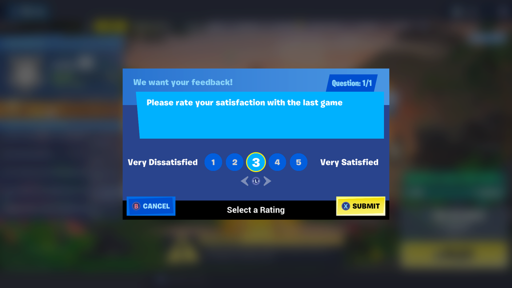 fortnite isn t the first game to introduce in game surveys - fortnite feedback reddit