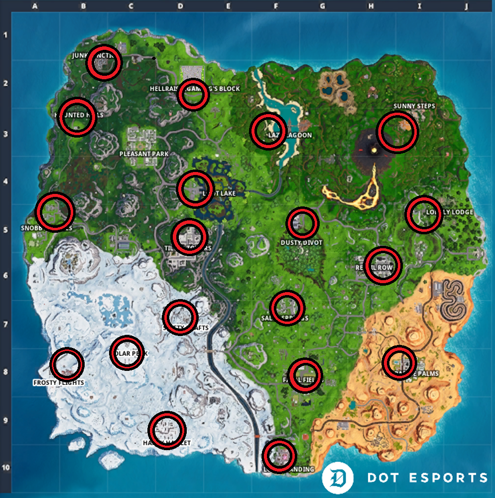 fortnite reboot van locations season 8 dot esports - fortnite reboot card arena