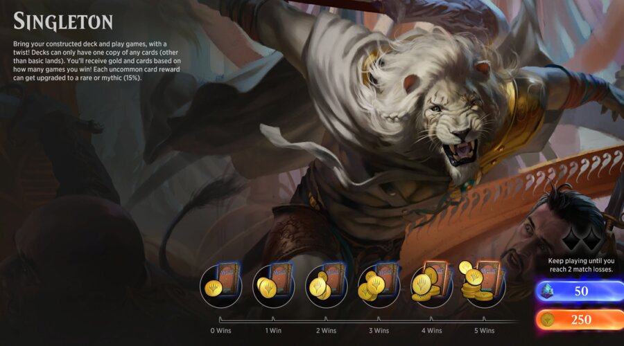Singleton event on MTG Arena