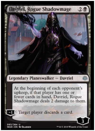 Davriel, Rogue Shadowmage MTG War of the Spark Planeswalker