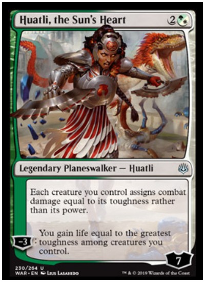 Huatli, the Sun's Heart MTG War of the Spark Planeswalker