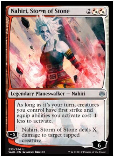 Nahiri, Storm of Stone MTG War of the Spark Planeswalker