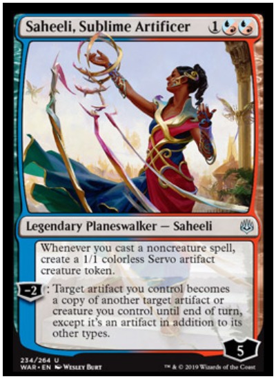 Saheeli, Sublime Artificer MTG War of the Spark Planeswalker