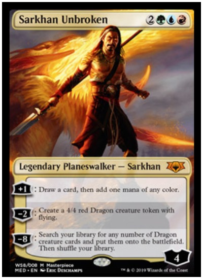 Sarkhan Unbroken Mythic Edition foil planeswalker MTG War of the Spark