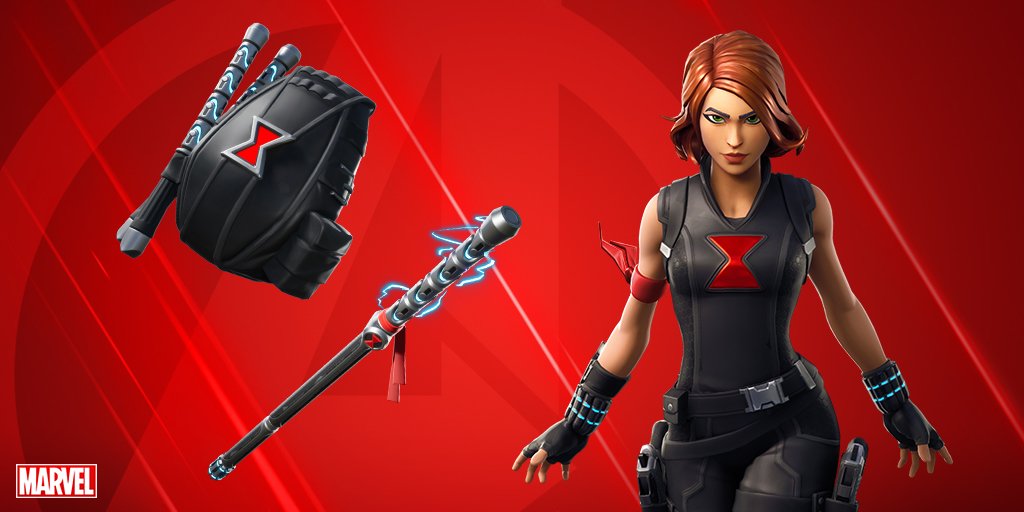 black widow and avengers themed cosmetics are coming to fortnite - avengers gliders fortnite