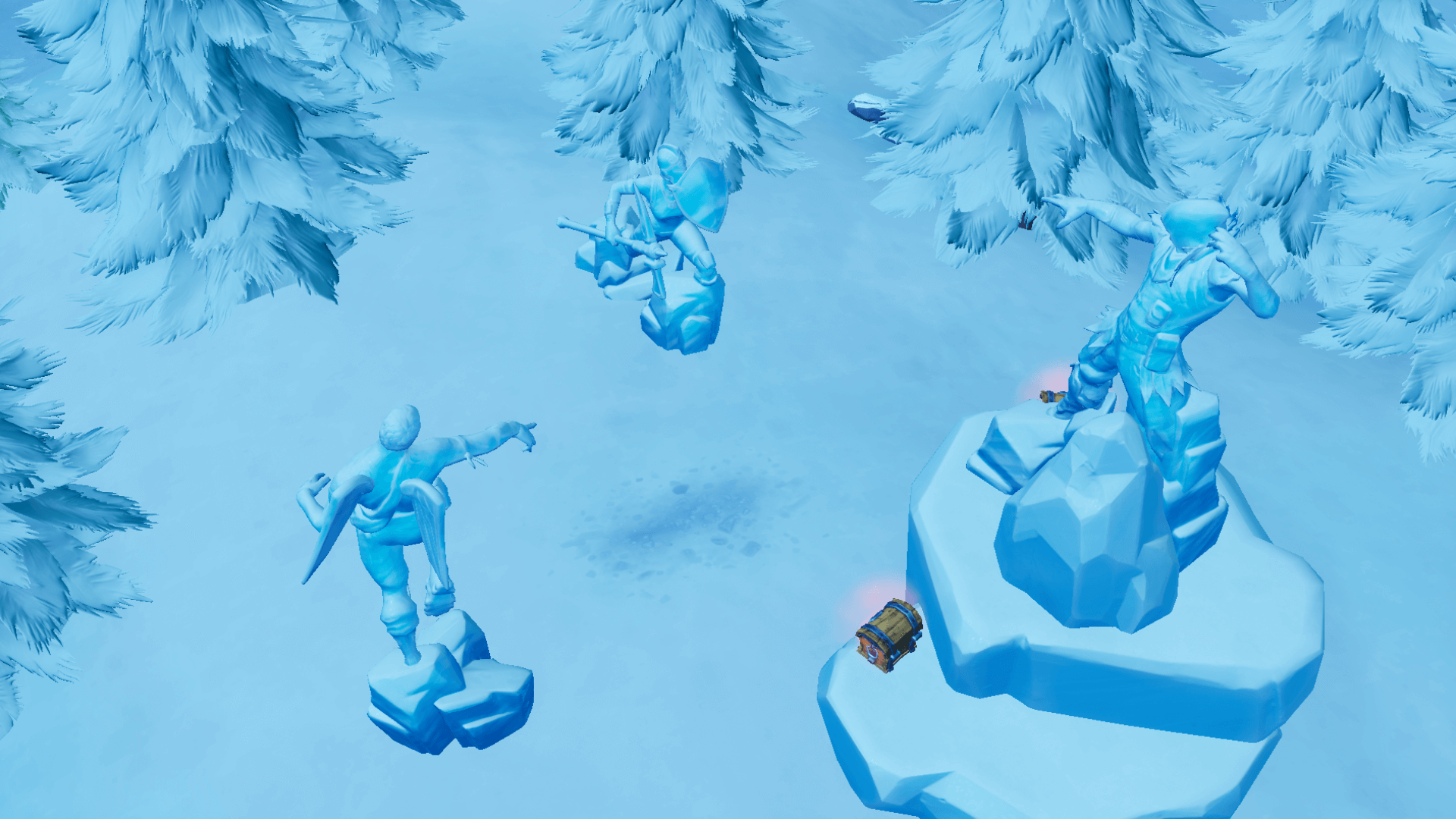 fortnite three ice sculptures three dinosaurs and four hot springs location season 8 dot esports - three ice sculpture fortnite
