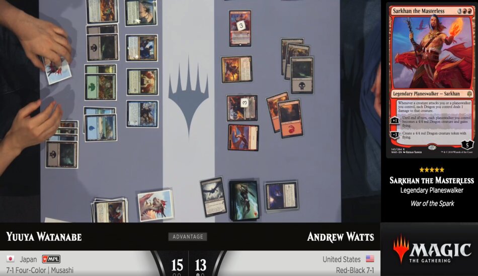 Watanabe and Watts round one Mythic Championship II Limited draft