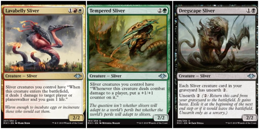 Sliver Lavabelly Tempered and Dregscape MTG Modern Horizons