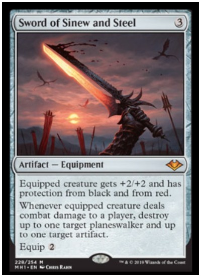 Sword of Sinew and Steel MTG Modern Horizons