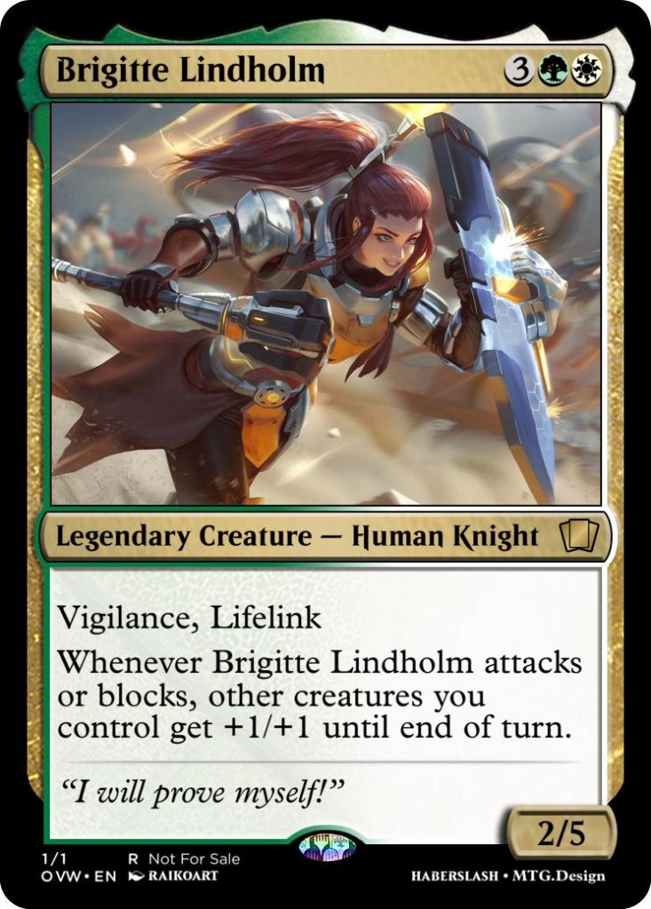 Brigitte Overwatch and Magic: The Gathering Crossover card