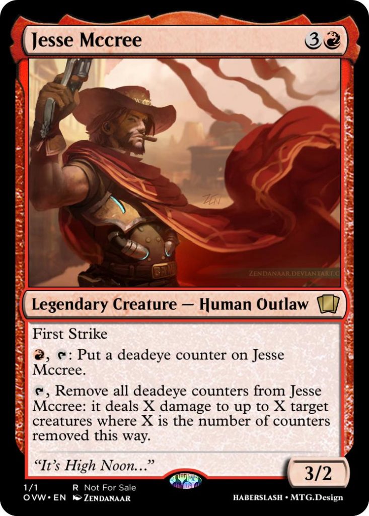 McCree Overwatch and Magic: The Gathering crossover card