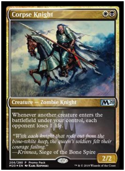 Corpse Knight MTG Core Set 2020 Multicolored Zombie