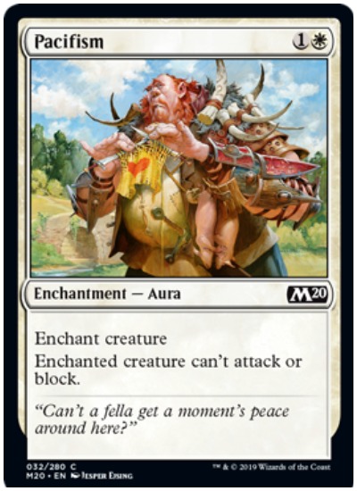 Pacifism MTG Core Set 2020 White