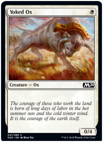 Yoked Ox Core Set 2020 MTG White