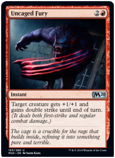 Uncaged Fury MTG Core Set 2020 Red