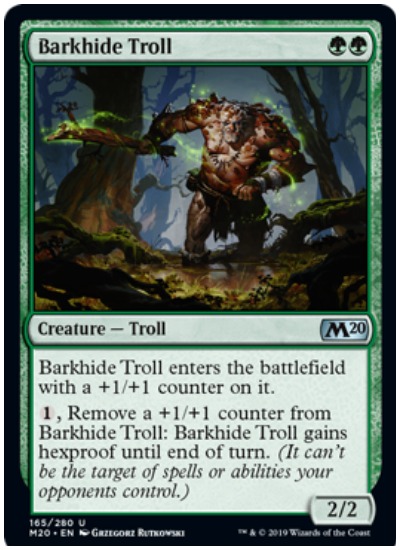 Barkhide Troll MTG Core Set 2020 Green