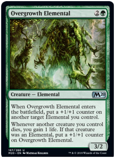 Overgrowth Elemental MTG Core Set 2020 Green