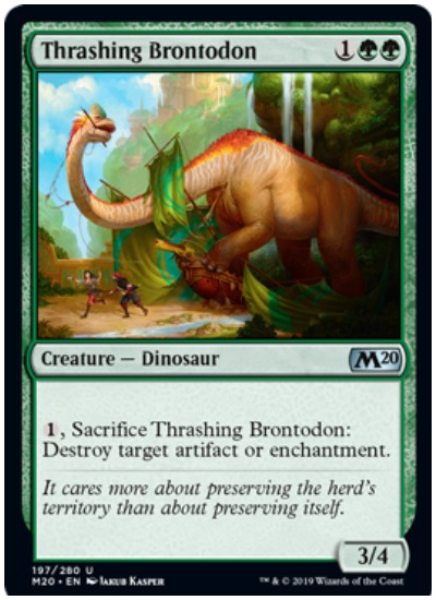 Thrashing Brontodon MTG Core Set 2020 Green