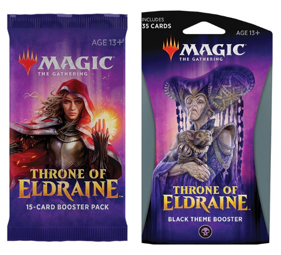 Updated Magic The Gathering booster packs in Throne of Eldraine
