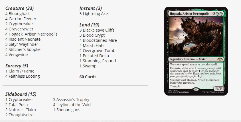 Hogaakvine Modern deck at Mythic Championship IV Magic the Gathering