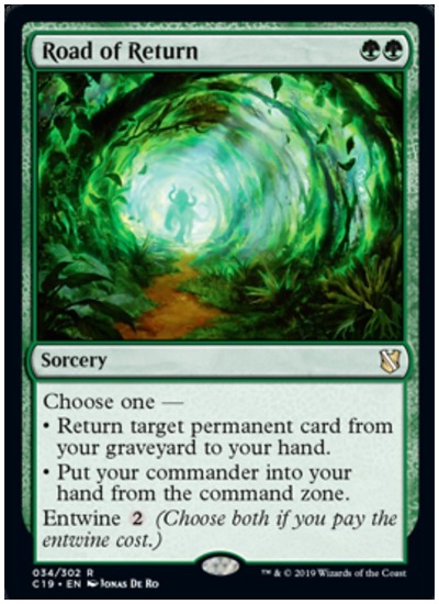 Road of Return MTG Commander 2019